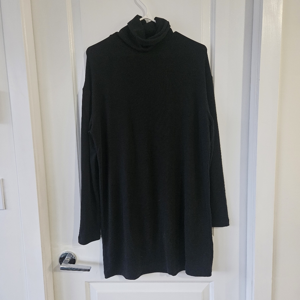 Aritzia Wilfred Free Mars Turtleneck Sweater Dress Black Size Small